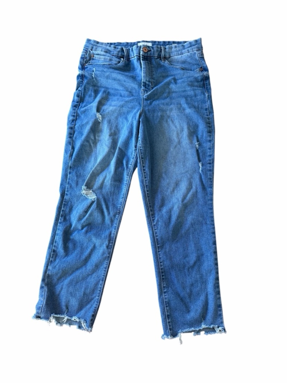Women’s Nicole Miller Distressed Straight Leg Jeans Size 12